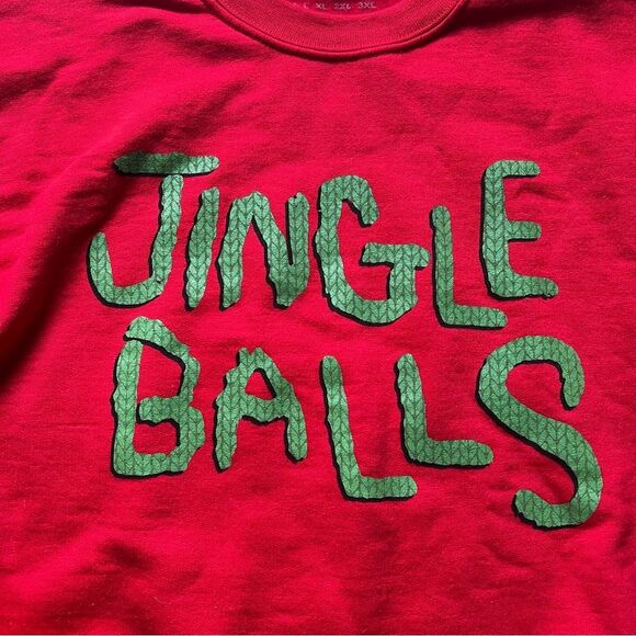 Blink 182 Jingle Balls Graphic Holiday Sweatshirt Red Size Small - Picture 3 of 7